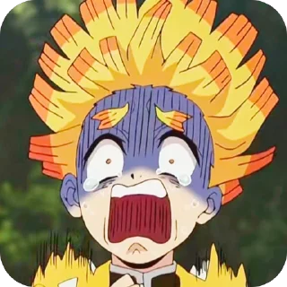 😨 emoji ⚡️Zenitsu🌙 :: @Moon_Michikatsu Telegram sticker 14 of 31