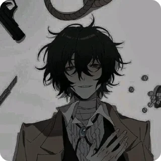 😉 emoji Dazai Osamu. Telegram sticker 12 of 51