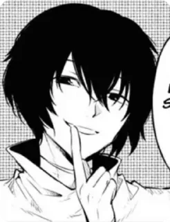 😃 emoji Dazai Osamu. Telegram sticker 22 of 51