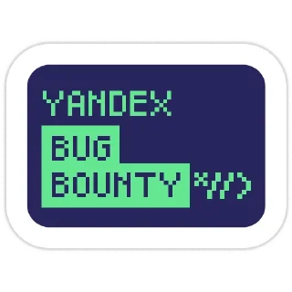 Sticker from Yandex Bug Bounty
