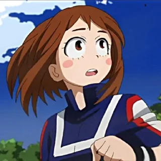 🌟 emoji Урарака Очако Telegram sticker 13 of 25
