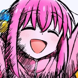 😃 emoji Hitori Goto Telegram sticker 1 of 44