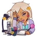 😪 emoji Gyaru Telegram sticker 14 of 35