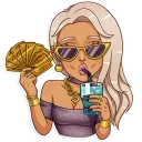 🤑 emoji Gyaru Telegram sticker 19 of 35