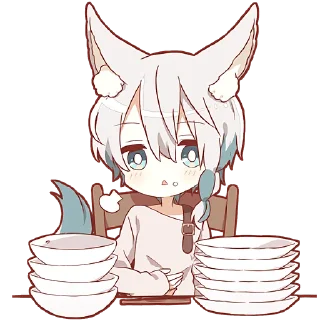 😋 emoji Шапочка и Волчёнок @Nyasticks Telegram sticker 14 of 41