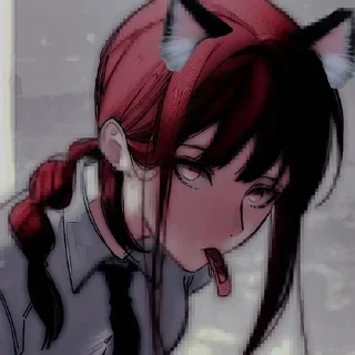❤ emoji Макима❤🖤 Telegram sticker 24 of 45