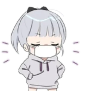 😷 emoji Мяфка Тян Telegram sticker 3 of 38