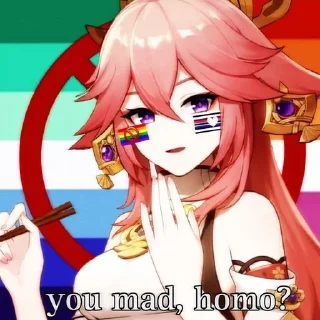 🌟 emoji Права гамафобам!!!🏳️‍🌈🏳️‍🌈🏳️‍🌈 Telegram sticker 19 of 120