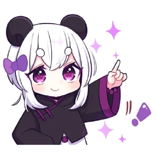 🙂 emoji Панда-тян 2 @nyasticks Telegram sticker 8 of 41