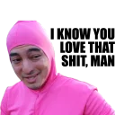 😏 emoji Filthy Frank a.k.a. Pink Guy Telegram sticker 19 of 112