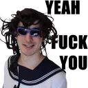 🖕 emoji Filthy Frank a.k.a. Pink Guy Telegram sticker 23 of 112
