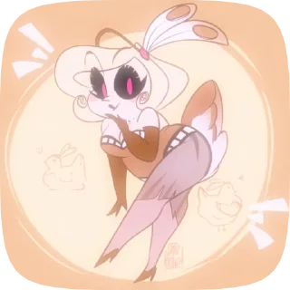 👛 emoji БОЛЬШЕ ⇨ @CLOOBHUB МИМЗИ ОТЕЛЬ ХАЗБИН HAZBIN HOTEL Telegram sticker 15 of 24