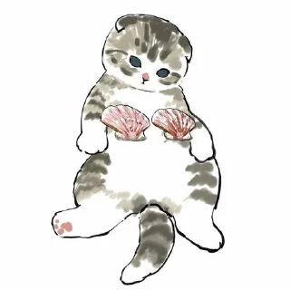 🤍 emoji °~Милые арт котики <3~° Telegram sticker 8 of 32