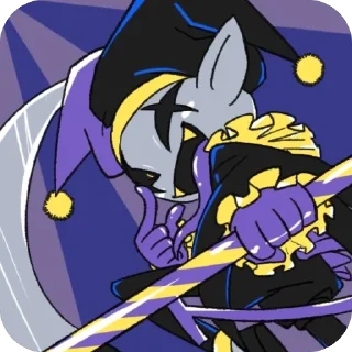 🫥 emoji 🤡Jevil🤡 @UndertaleDeltaruneStickersArts Telegram sticker 20 of 33
