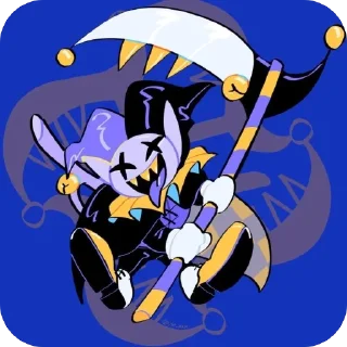 🫥 emoji 🤡Jevil🤡 @UndertaleDeltaruneStickersArts Telegram sticker 11 of 33