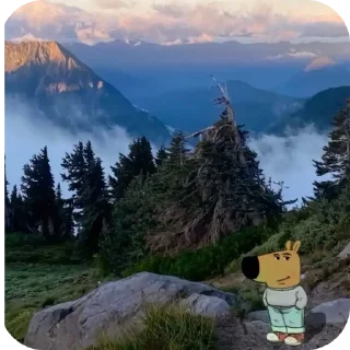 ⛰ emoji чилловый парень Telegram sticker 8 of 15