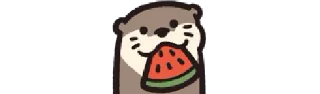 🍉 emoji Otter½ emj2stck by @Crateures Telegram sticker 6 of 120