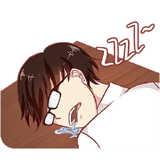 😴 emoji Парень в очках @Nyasticks Telegram sticker 19 of 41