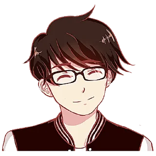 ☺️ emoji Парень в очках @Nyasticks Telegram sticker 5 of 41