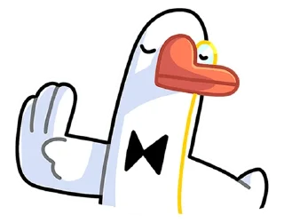 🙅‍♂ emoji @tgsticker Гусь - за мат кусь без надписей! Telegram sticker 1 of 48