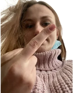 🖕 emoji all over your head Telegram sticker 5 of 55