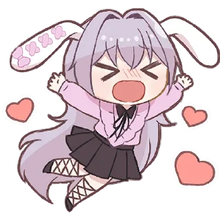 🤗 emoji Зайчиха-чан 2 @Nyasticks Telegram sticker 7 of 41