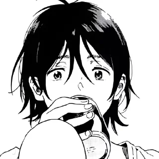 🍮 emoji ’  mio : manga ๓ @evaniwu   ♡     ˒ Telegram sticker 16 of 35