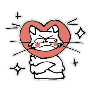 ❤️ emoji Аниме кошки для настоящих мужчин Telegram sticker 12 of 21