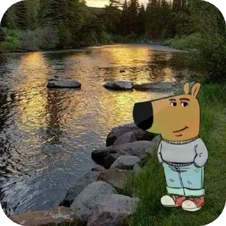 🏞 emoji Чиловый парень Telegram sticker 7 of 22