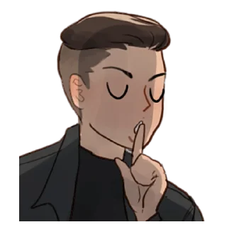 🤫 emoji Коварный парень @nyasticks Telegram sticker 7 of 41