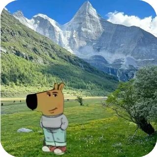 ⛰ emoji Чиловый парень Telegram sticker 9 of 22