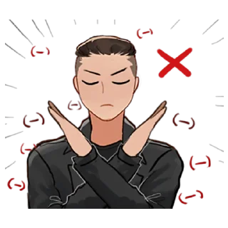 🙅‍♀ emoji Коварный парень @nyasticks Telegram sticker 5 of 41