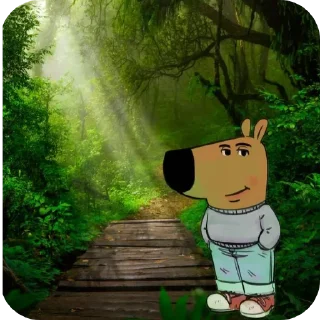 🌲 emoji Чиловый парень Telegram sticker 8 of 22