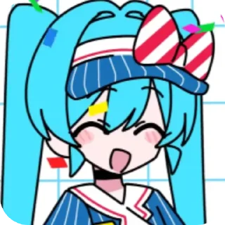 😊 emoji 🌟MIKUxTETO🌟 :: @Black_Coffi Telegram sticker 12 of 35