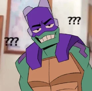 😐 emoji Donnie Rottmnt Telegram sticker 9 of 60