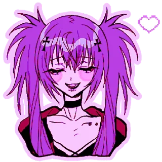 🤭 emoji Ультрамариновая-тян 2 @Nyasticks Telegram sticker 20 of 33