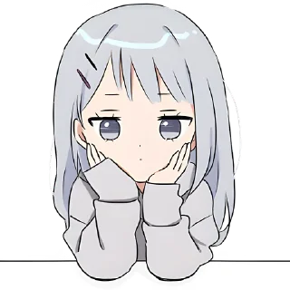 🙄 emoji Худи-тян серая @Nyasticks Telegram sticker 11 of 41