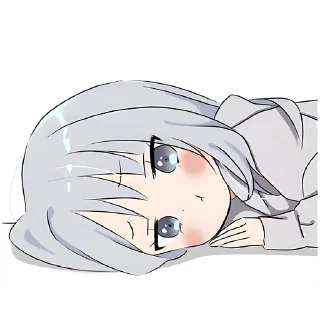 ☺️ emoji Худи-тян серая @Nyasticks Telegram sticker 10 of 41