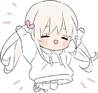 🥳 emoji Тян в худи @nyasticks Telegram sticker 6 of 41
