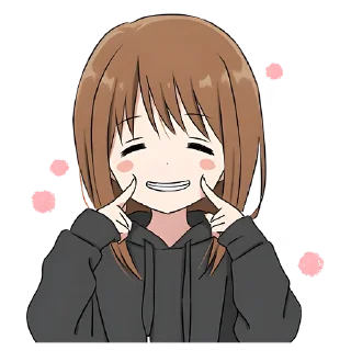 😁 emoji Худи-тян @nyasticks Telegram sticker 9 of 41