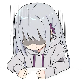 😶 emoji Худи-тян серая @Nyasticks Telegram sticker 13 of 41