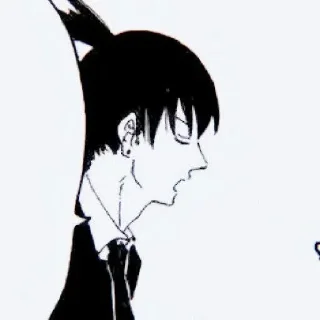 😓 emoji Aki Hayakawa [ @anime_sticks ] Telegram sticker 22 of 45