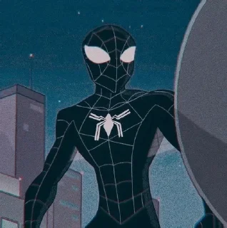 ⚫ emoji Black C. Spider-Man / @Earth_928 Telegram sticker 2 of 50