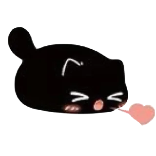 ❤️ emoji cute black cat @fluxstickers Telegram sticker 9 of 38