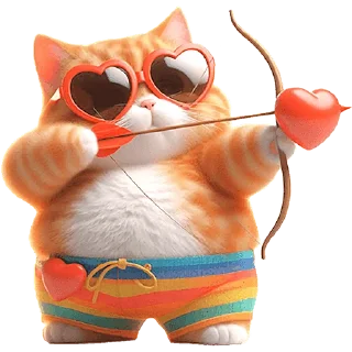 🏹 emoji Летний котик @Nyasticks Telegram sticker 9 of 41