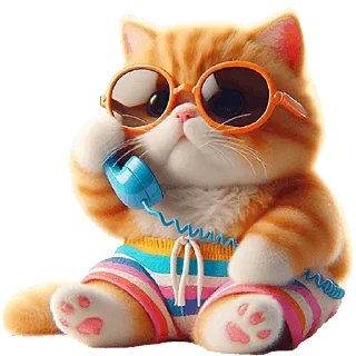 ☎ emoji Летний котик @Nyasticks Telegram sticker 14 of 41