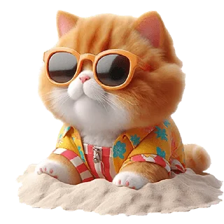 😎 emoji Летний котик @Nyasticks Telegram sticker 13 of 41