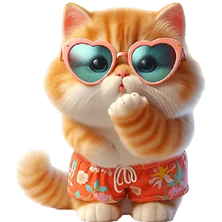 😘 emoji Летний котик @Nyasticks Telegram sticker 24 of 41