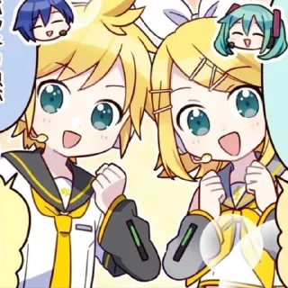 💛 emoji Рин и Лен @satiik00ww Telegram sticker 14 of 14
