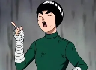 ☝️ emoji Rock Lee krushon Telegram sticker 17 of 89